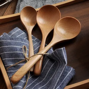 Large Wooden Soup Scoops with Long Handle