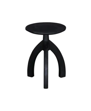 Larson - Accent Table - Sandblasted Black Mango