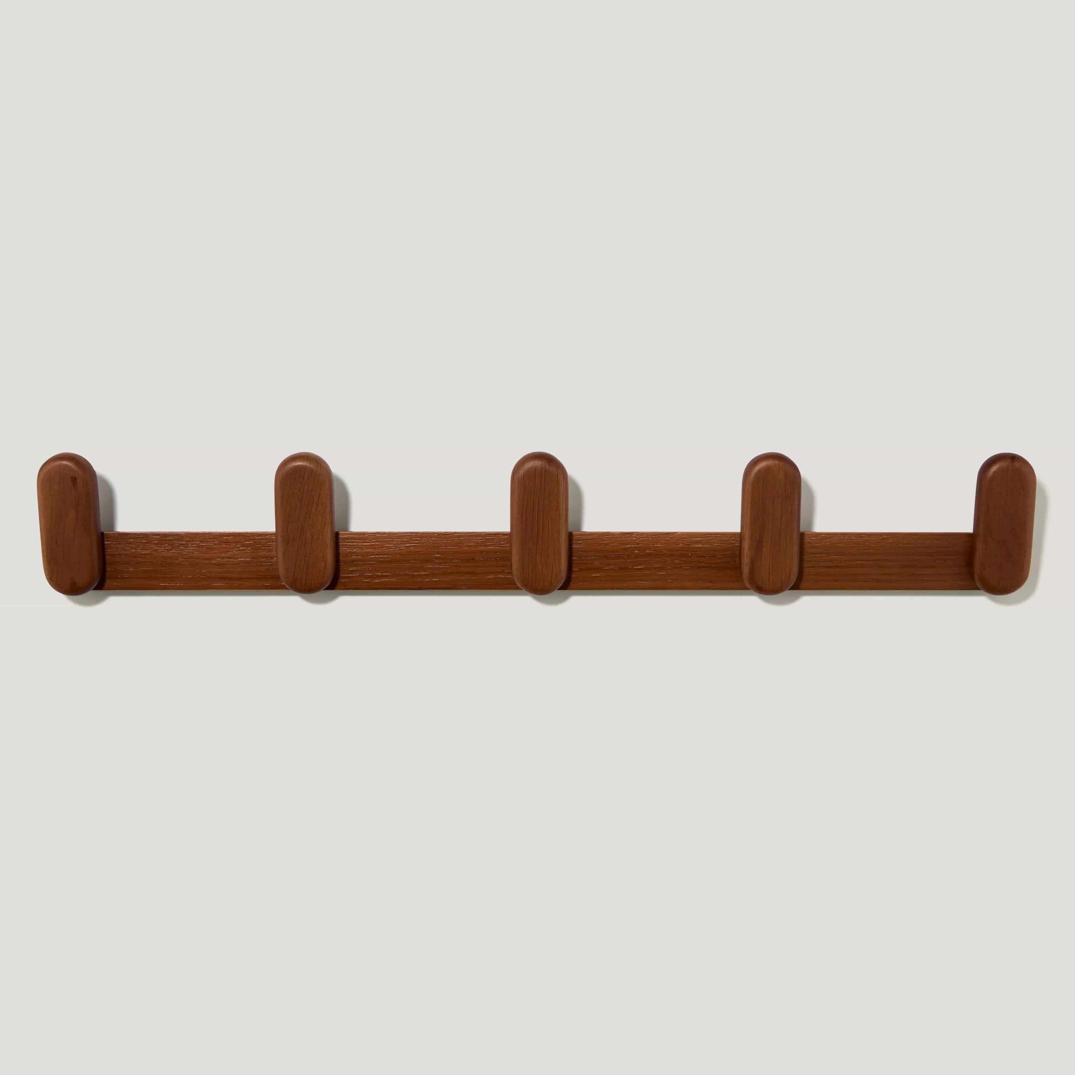 LARSSON Wooden Wall Mounted Coat Rack - Dark Stain Oak