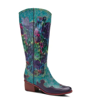 L'ARTISTE Turquoise Multi "RODEO-TQM" Western Boots