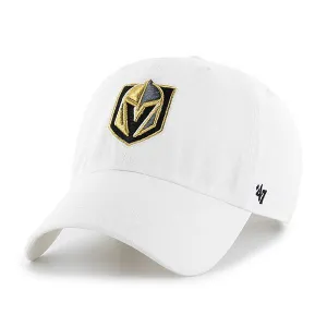 Las Vegas Knights 47 Brand White Clean Up Adjustable Strapback Slouch Hat Cap