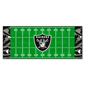 Las Vegas Raiders Football Field Runner Mat - 30in. x 72in. XFIT Design