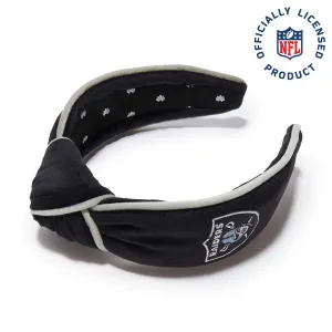 LAS VEGAS RAIDERS LELE SADOUGHI X NFL JET EMBROIDERED KNOTTED HEADBAND