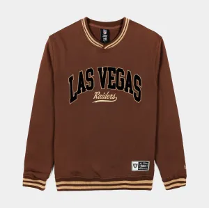 Las Vegas Raiders Letterman Mens Crew (Brown)