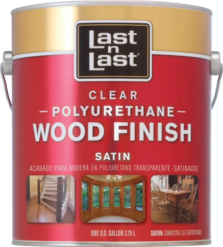 Last n Last 53511 Polyurethane Wood Finish, Liquid, Clear, 1 gal, Can :GAL: QUANTITY: 4