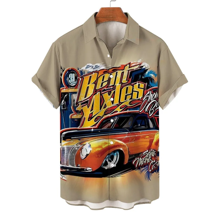 Last stop Men's Retro Car Casual Contrast Shirt, Hawaiian shirt vintage, Hawaii shirts mens