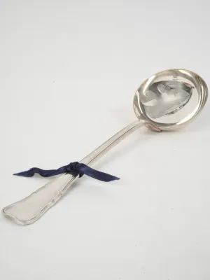 Late 19th Century Classic Silver-Plated Soup Ladle – Louis XV Contour 12¼"