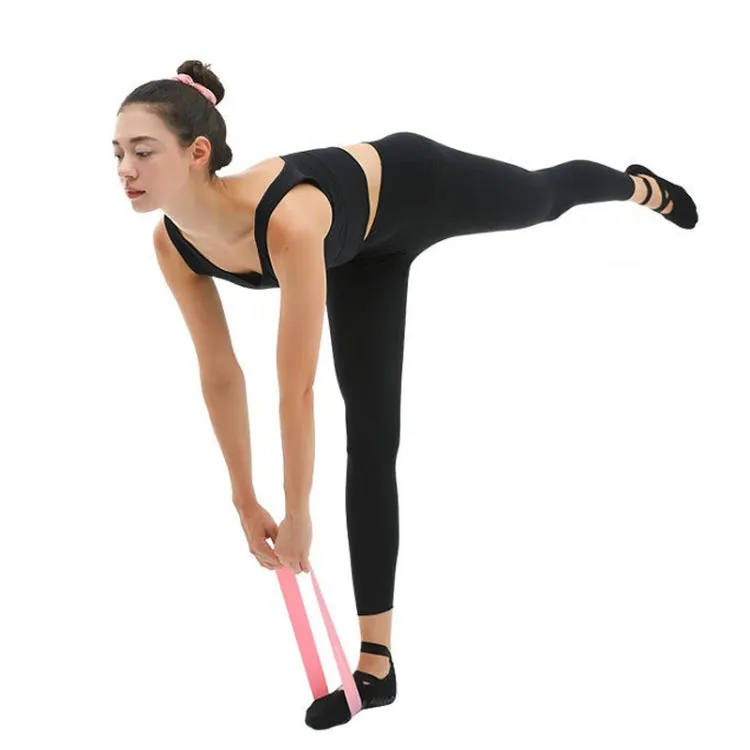 Latex Yoga Stretch Elastic Belt Hip Squat Resistance Band, Specification: 1500x150x0.35mm (Two-color Pink)