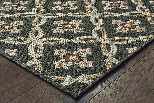 Latitude 1904K Grey Orange Rug