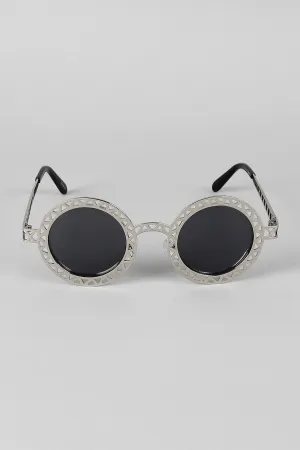 Lattice Round Eye Sunglasses