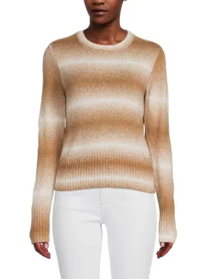 Laundry By Shelli Segal Ombre Striped Sweater in Camel Marshmallow