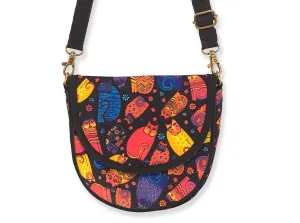 Laurel Burch™ Feline Family Flap Over Cross Body Bag