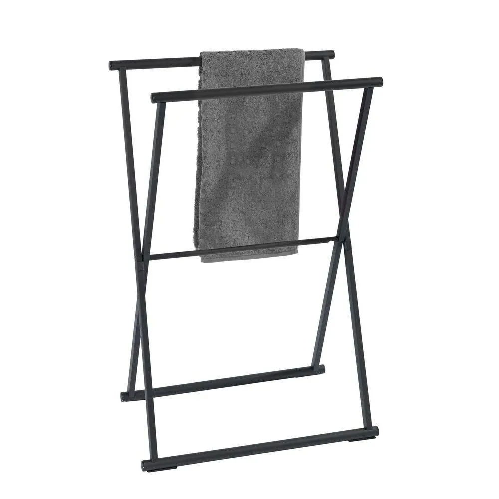 Lava 2 Rail Folding Towel Rack Matte Black