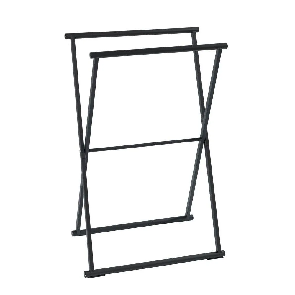 Lava 2 Rail Folding Towel Rack Matte Black