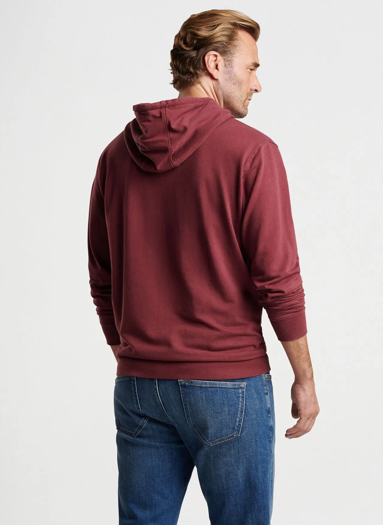 Lava Wash Hoodie in Currant by Peter Millar