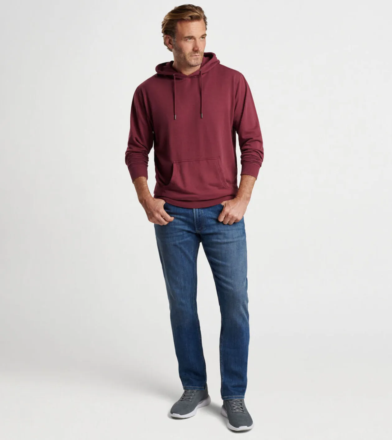 Lava Wash Hoodie in Currant by Peter Millar