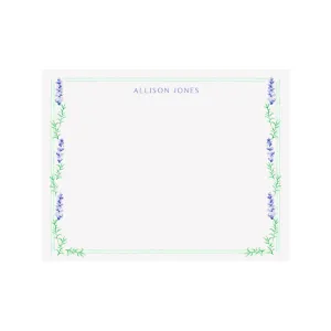 Lavender Border Personalized Stationery