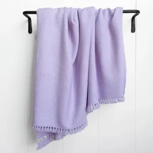 Lavender Handwoven Cashmere Throw