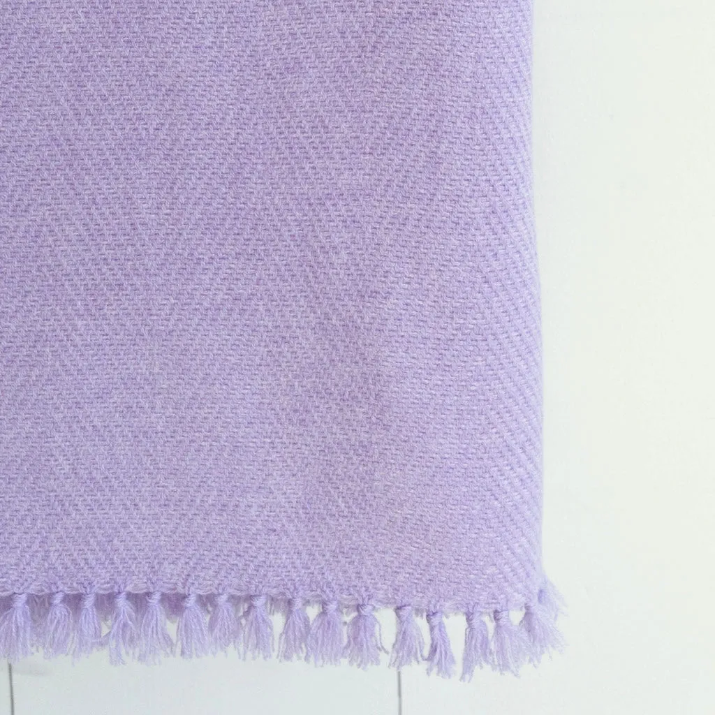 Lavender Handwoven Cashmere Throw