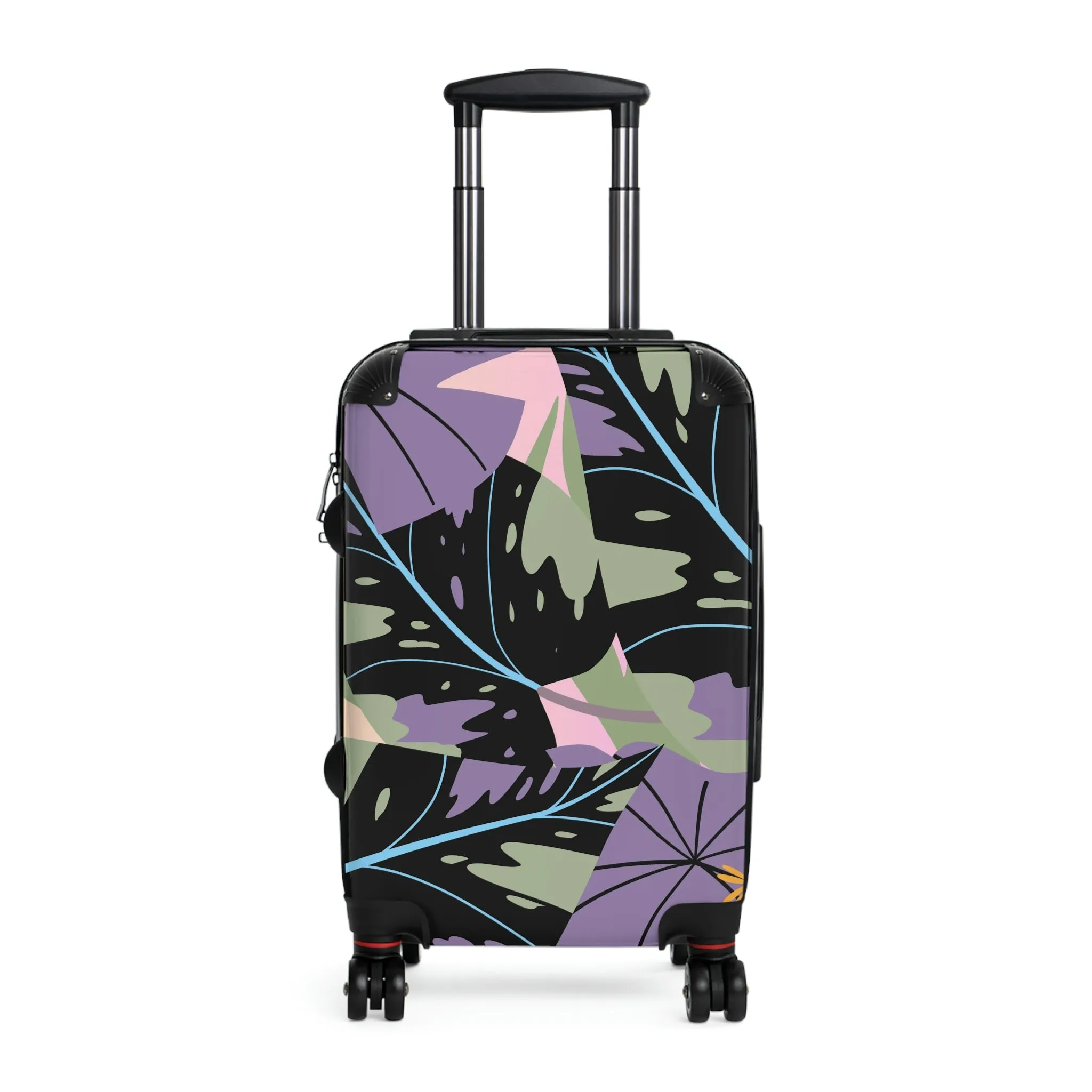 Lavender Jungle Collection Suitcase, Custom Designed Tropical Art Suitcase