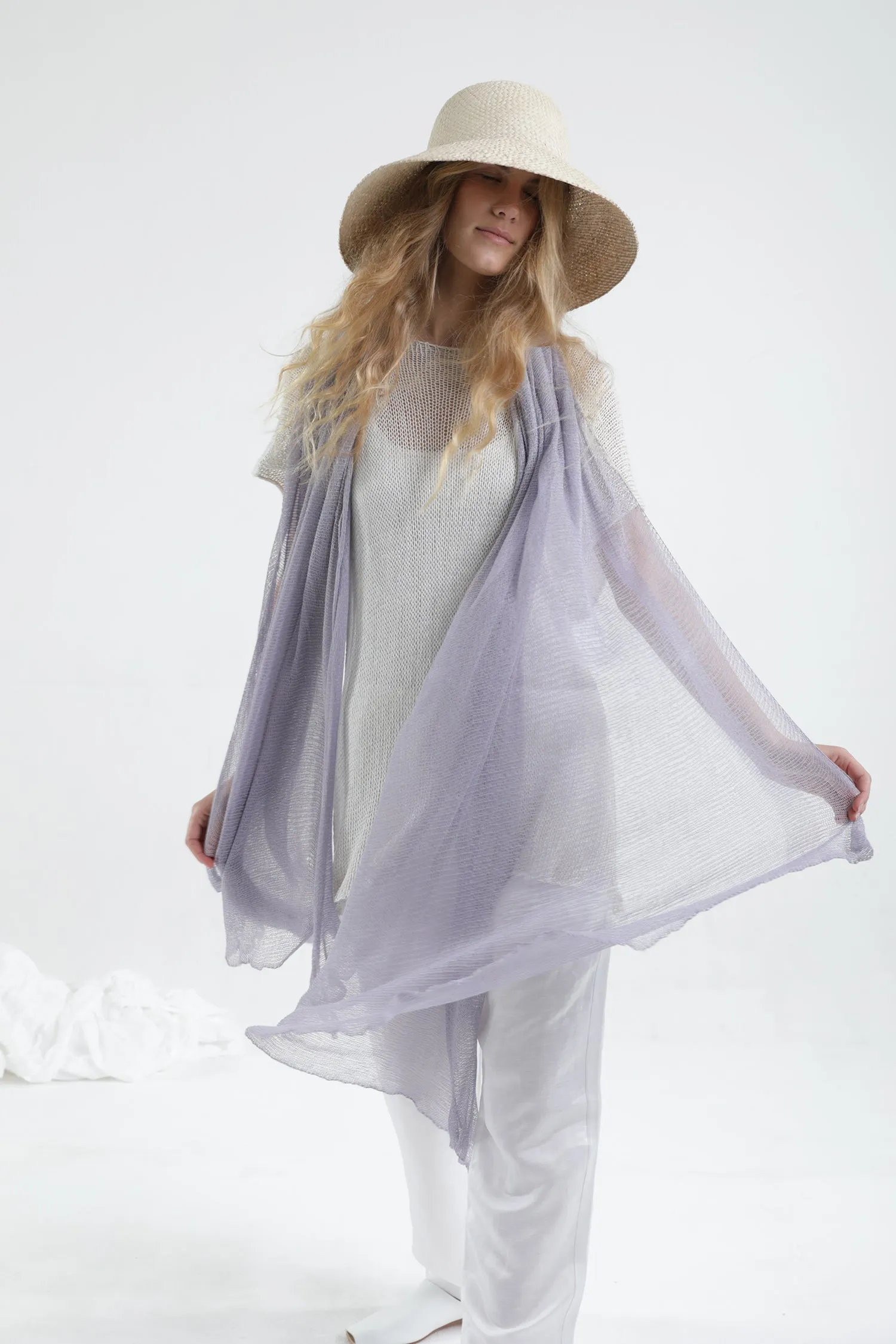 Lavender Lilac Big Air Bamboo Sheer Scarf