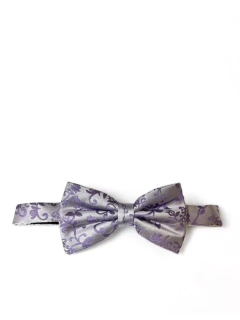 Lavender Vines Silk Bow Tie