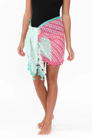 Lavinia Mint Tassel Sarong