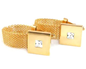 Lawyer Square Gold Copper Cufflinks