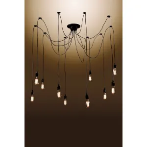 Laycie 10-bulb Edison Chandelier with Bulbs