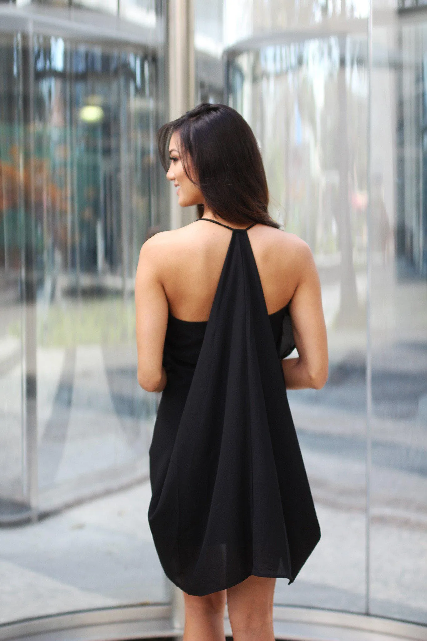 Layer Black Short Dress