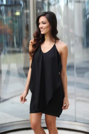 Layer Black Short Dress