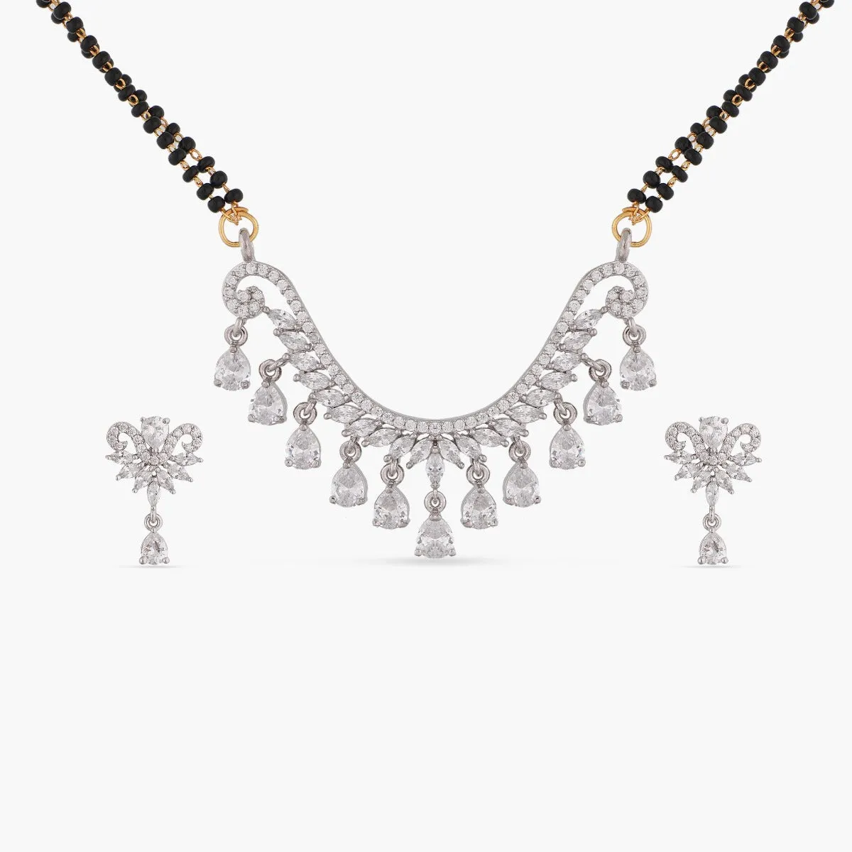 Layina Delicate CZ Mangalsutra Necklace Set