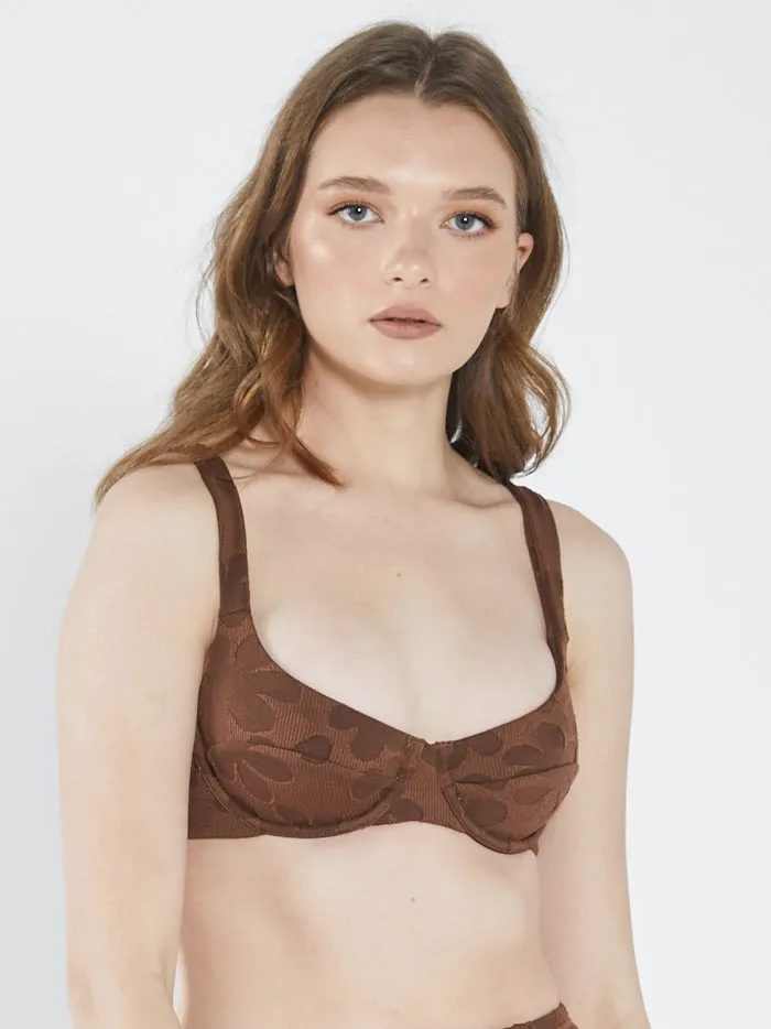 Layla Underwire Bikini Top - Washed Cocoa