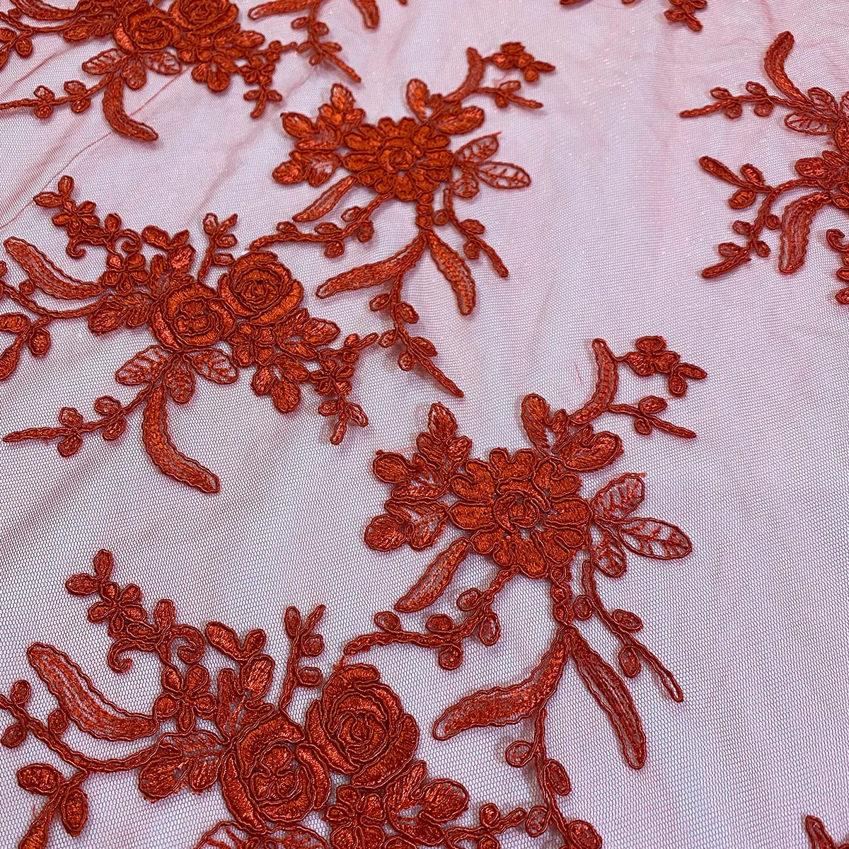 Laylani Lace Table Linen in Red