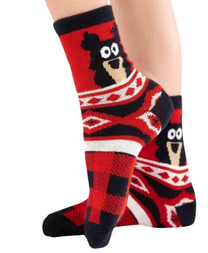 Lazyone Kid's Cabin Bear Socks