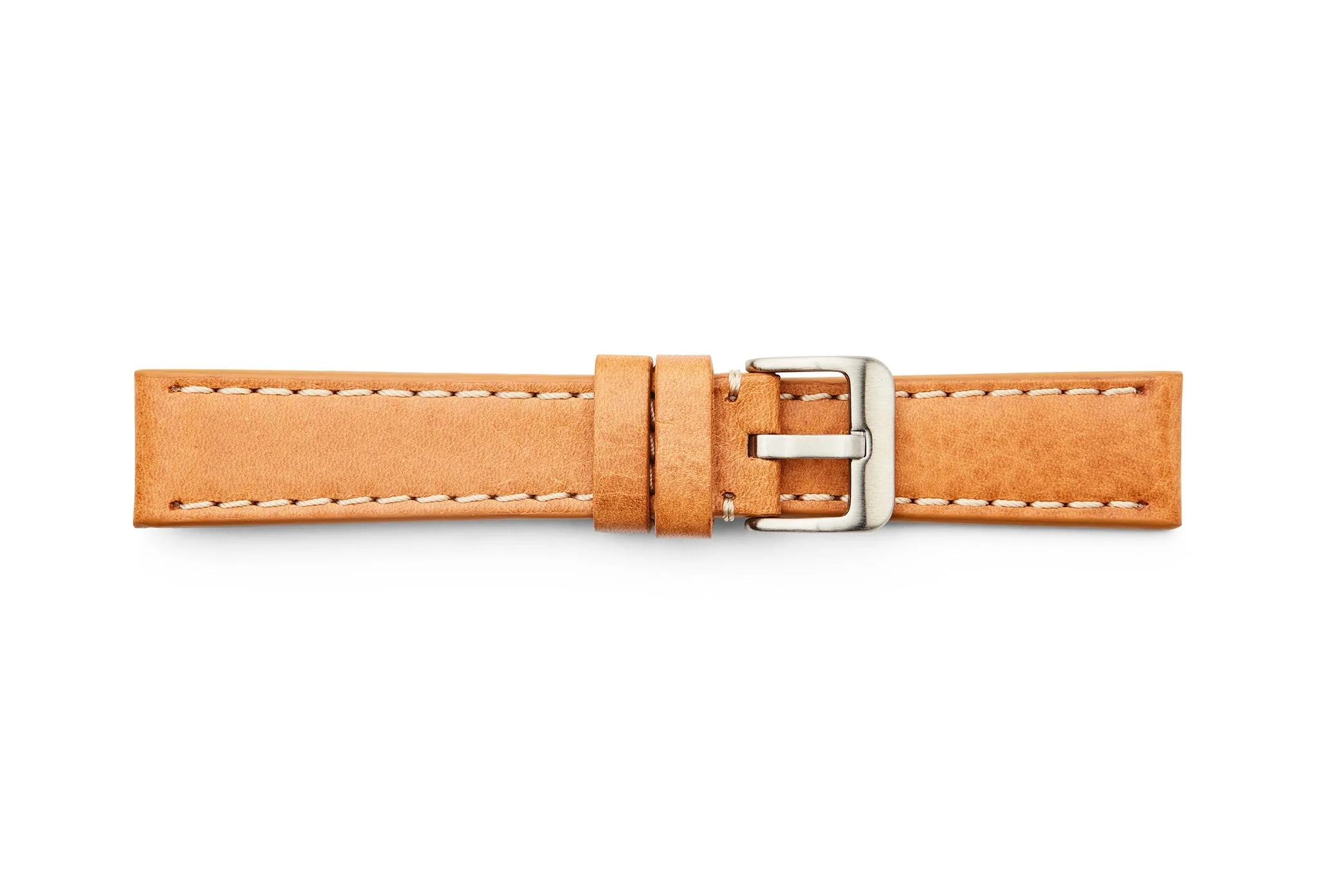 LBV-982C Rustic Leather Regular Watch Strap with Contrasting Stitching