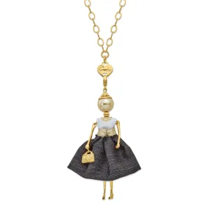 Le Amiche Swarovski Black White Doll Charm