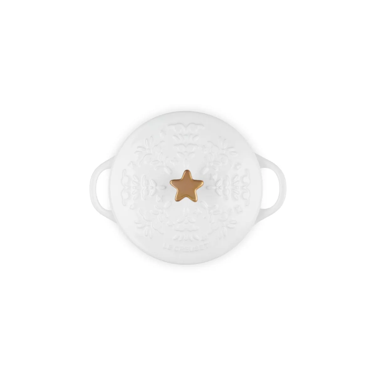 Le Creuset Noel Mini Cocotte White 14cm