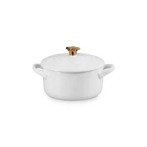 Le Creuset Noel Mini Cocotte White 14cm