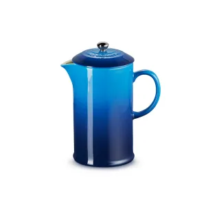 Le Creuset Stoneware Cafetiere with Metal Press 1L Azure