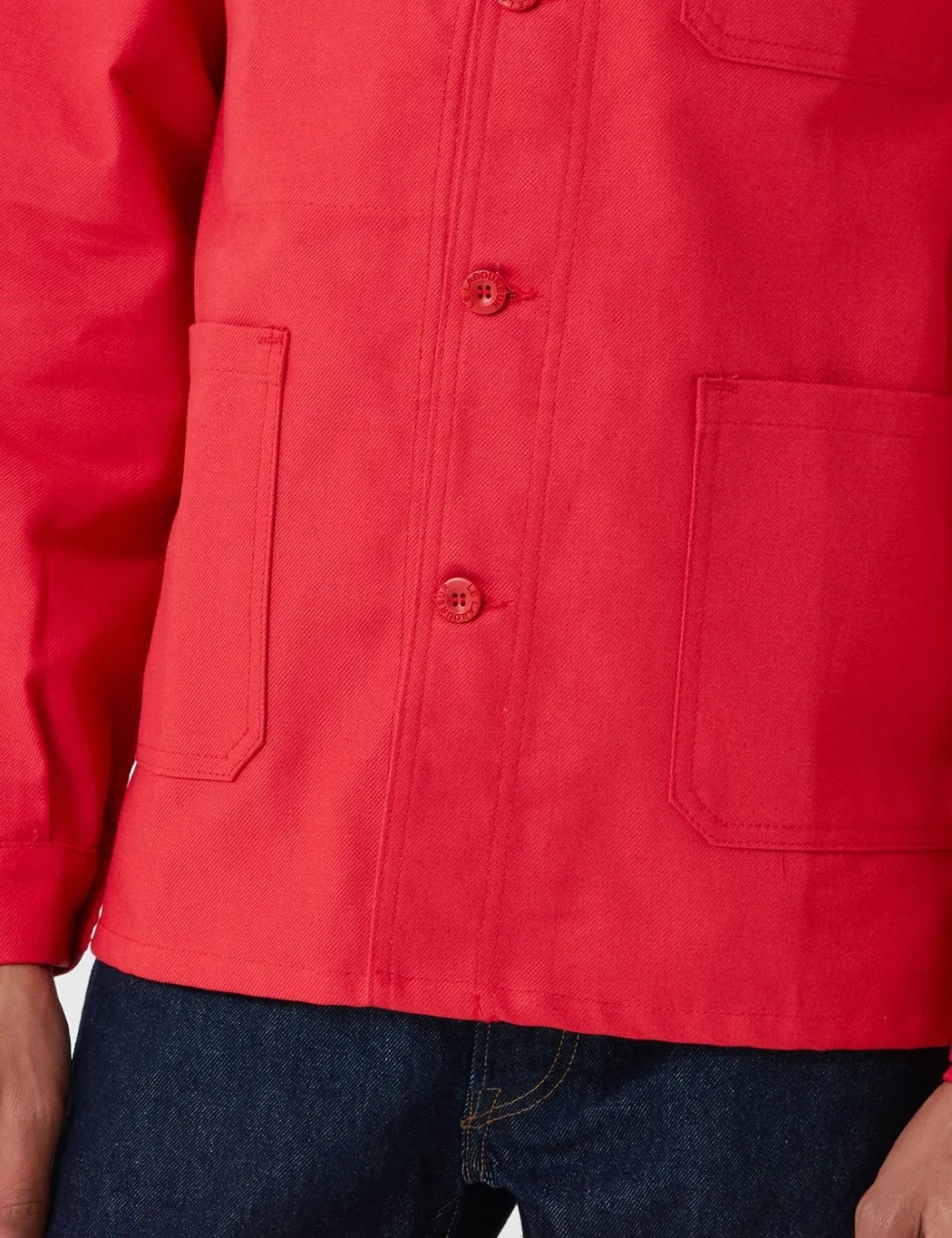 Le Laboureur Cotton Work Jacket - Red