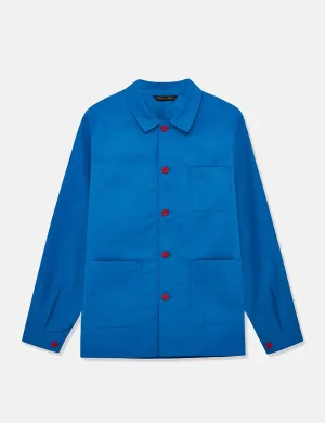 Le Laboureur Work Jacket (Cotton Drill) - Bugatti Blue/Red Buttons