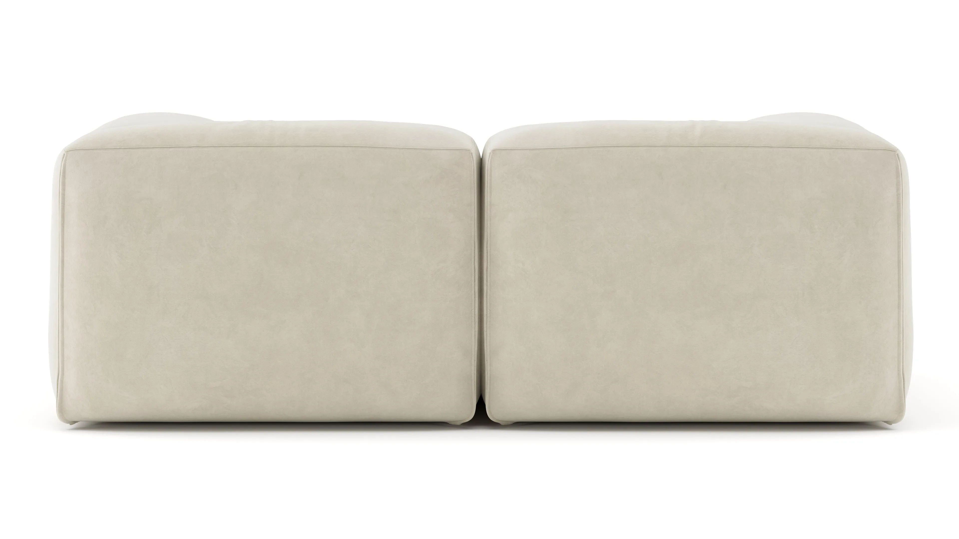 Le Mura - Le Mura Two Seater Sofa, Eggshell Vegan Suede