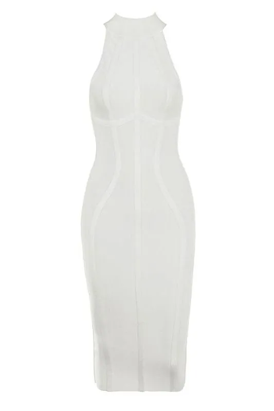 Lea Bandage Midi Dress - Pearl White