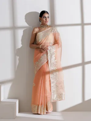 Leaf Gotta Patti Hand Work Kota Saree