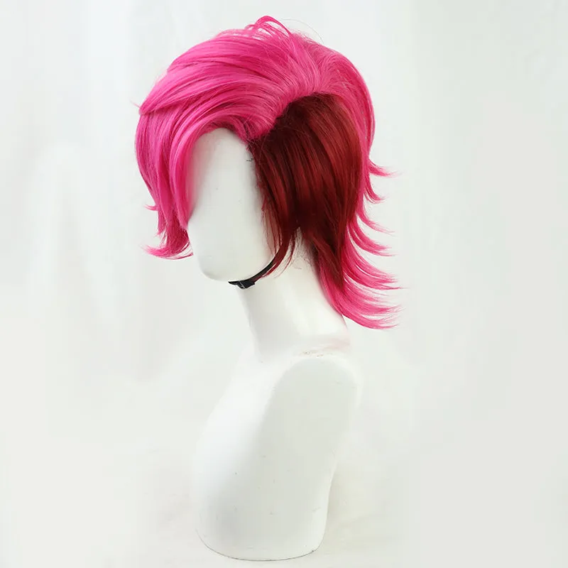 League of Legends LOL Arcane Vi Rose Red Cosplay Wig