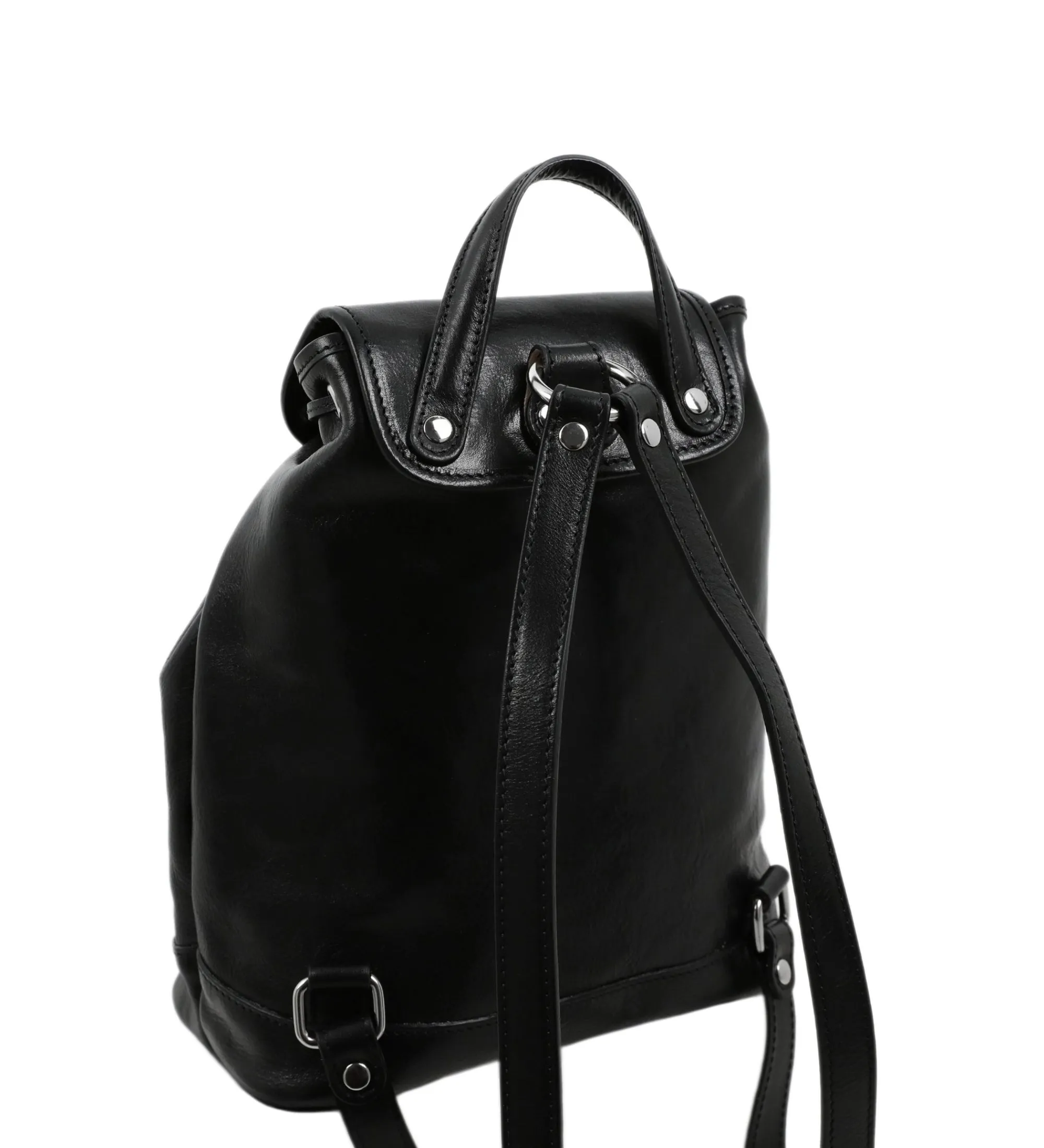 Leather Backpack for Women - White Noise