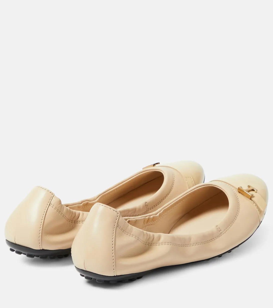 Leather ballet shoes Tod'S, white