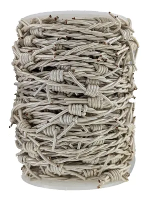 Leather Barbed Wire Cord Beige