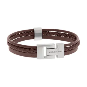 Leather Bracelet Casual Cole Brown LBCC-002-65E85U-M